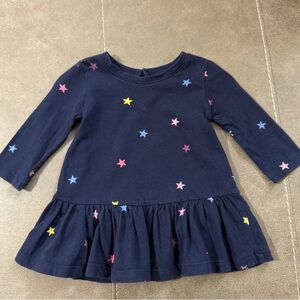 Baby Gap Girls 3-6 Months Navy Blue & Colorful Star Dress